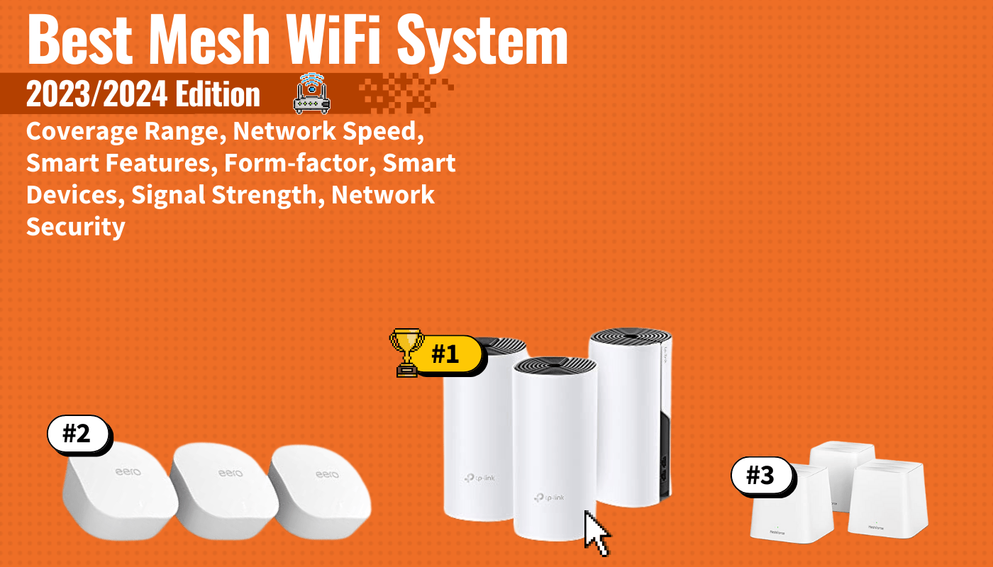 best mesh wifi system featured image that shows the top three best router models