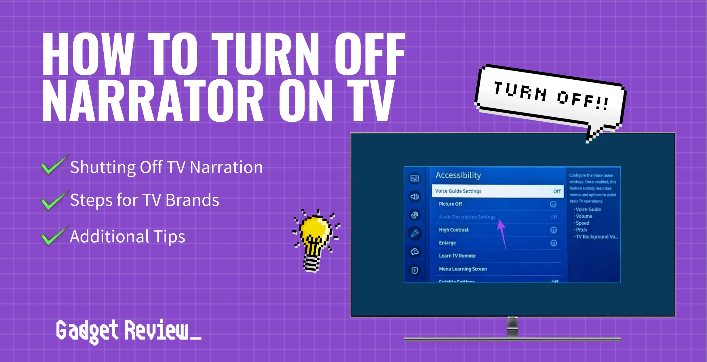 How to Turn Off the Narrator on a TV