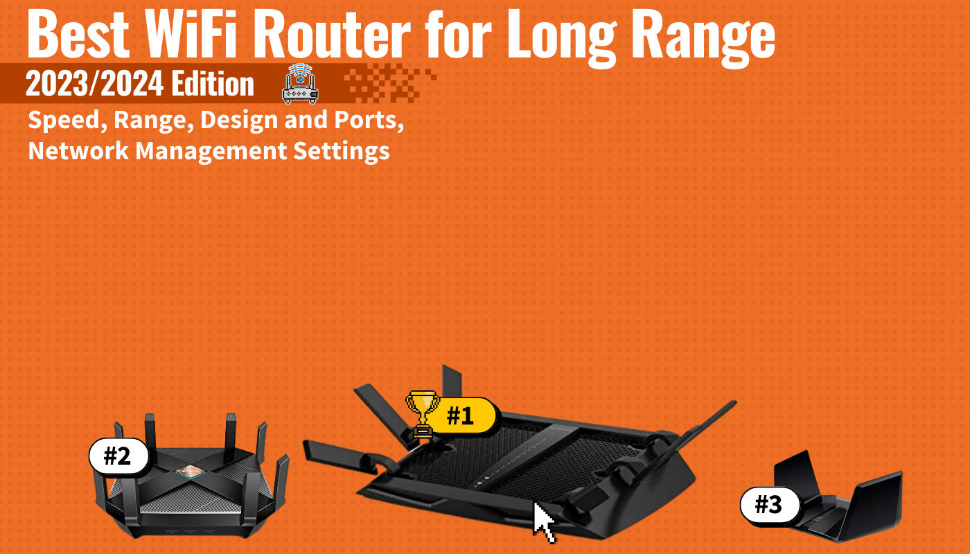 best wifi routers long range featured image that shows the top three best router models