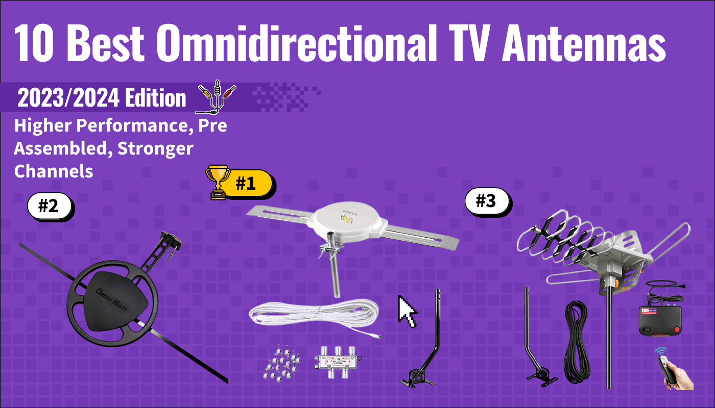 best omnidirectional tv antenna featured image that shows the top three best tv accessorie models