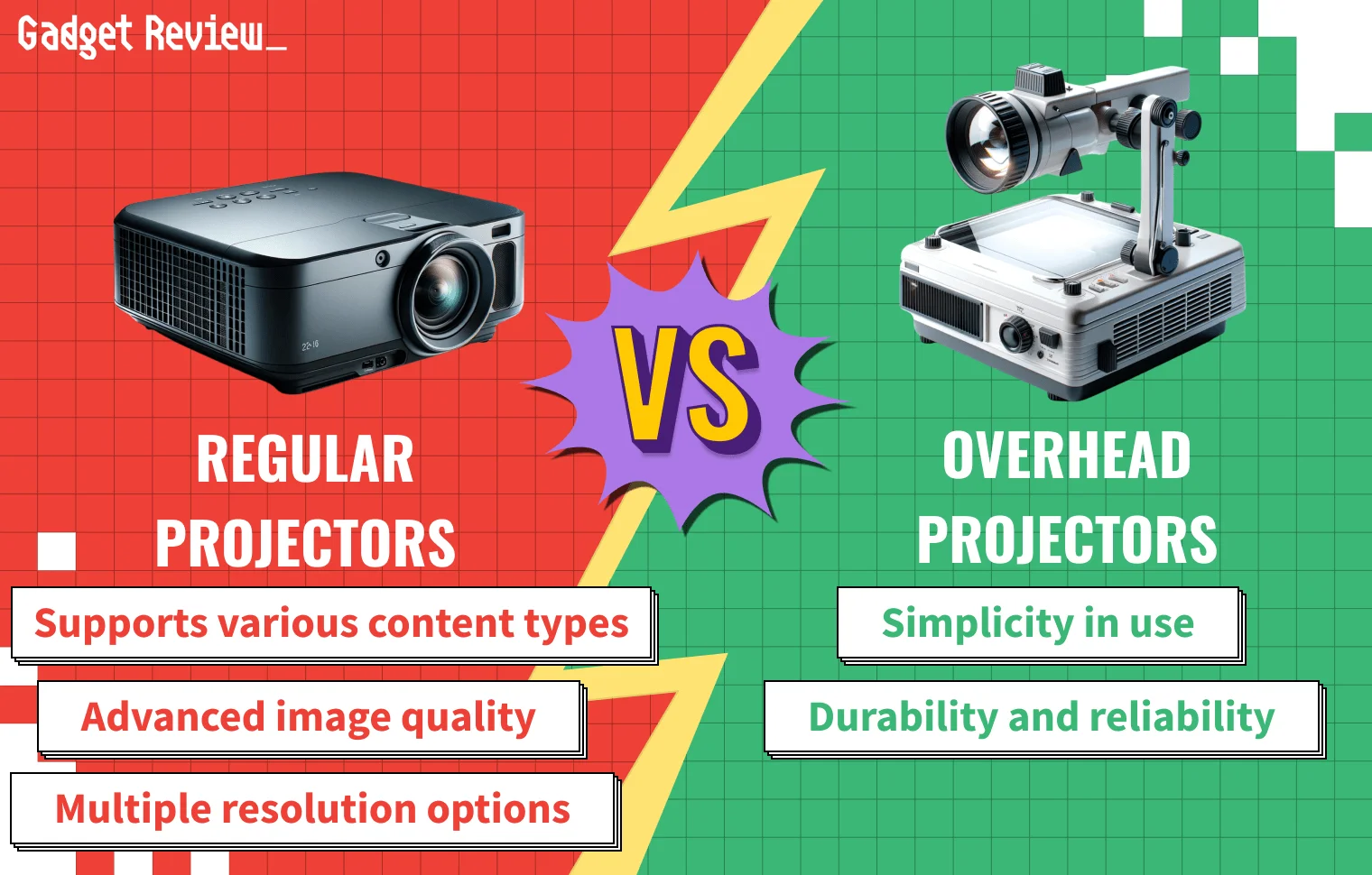 video projector vs overhead projector guide