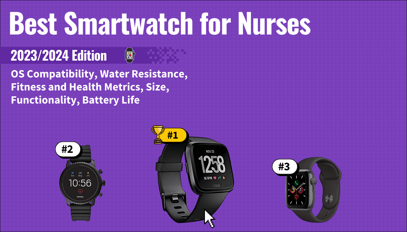 best smartwatch nurses featured image that shows the top three best smartwatch models